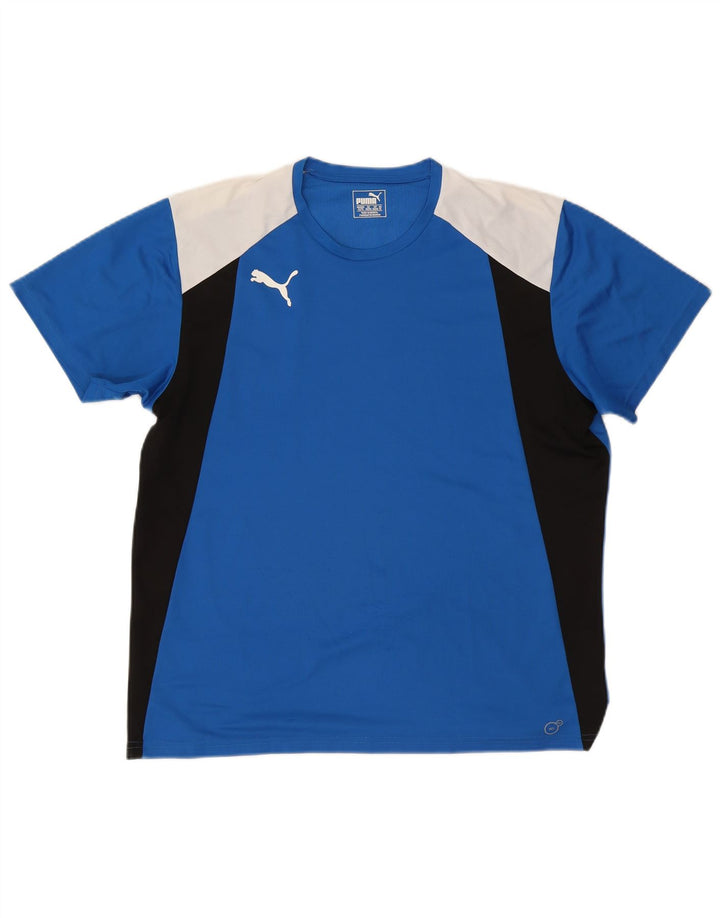 Мужская футболка Puma Top XL синяя с цветными блоками