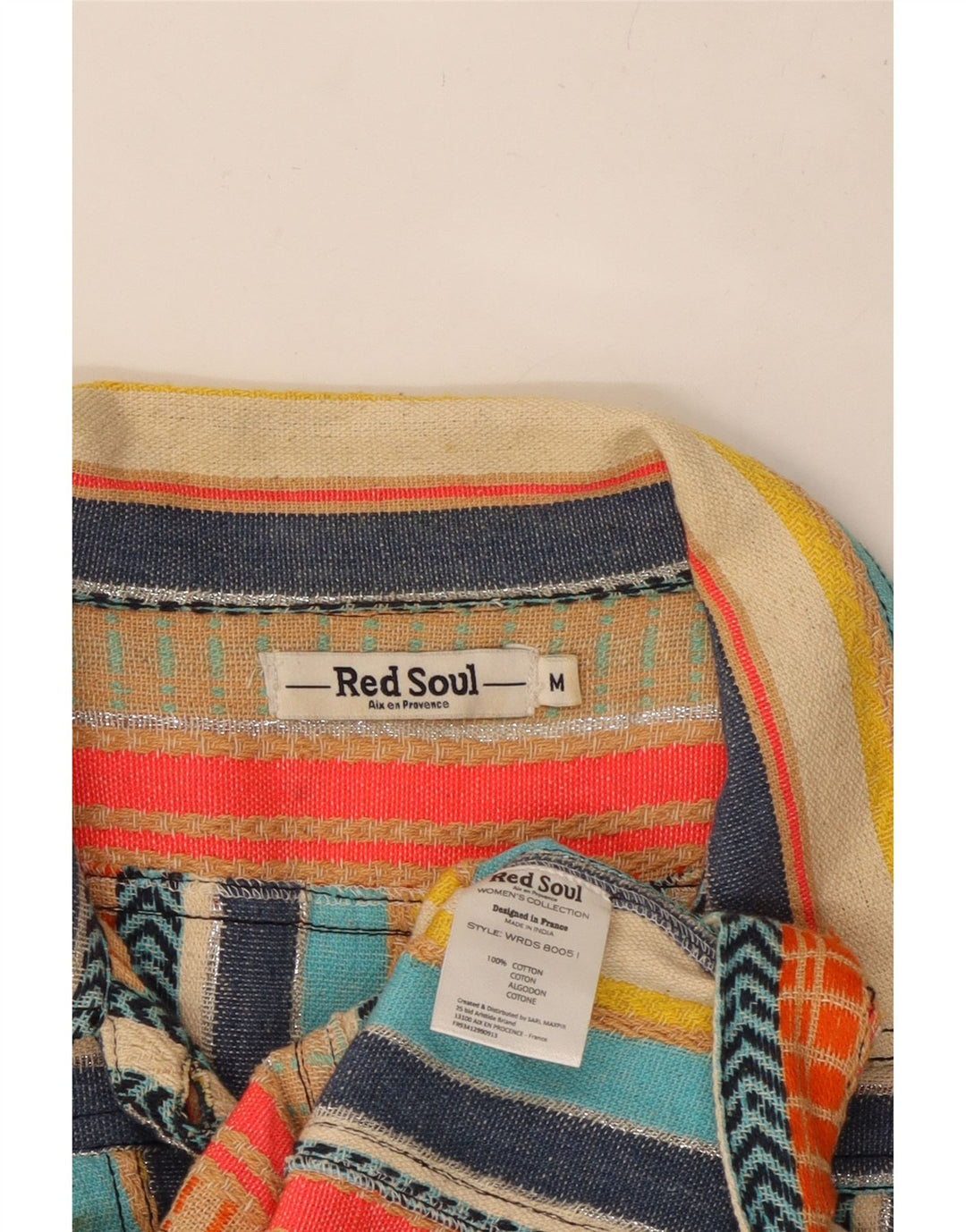 ВИНТАЖНАЯ женская куртка UK 12, средний размер, хлопок в разноцветную полоску