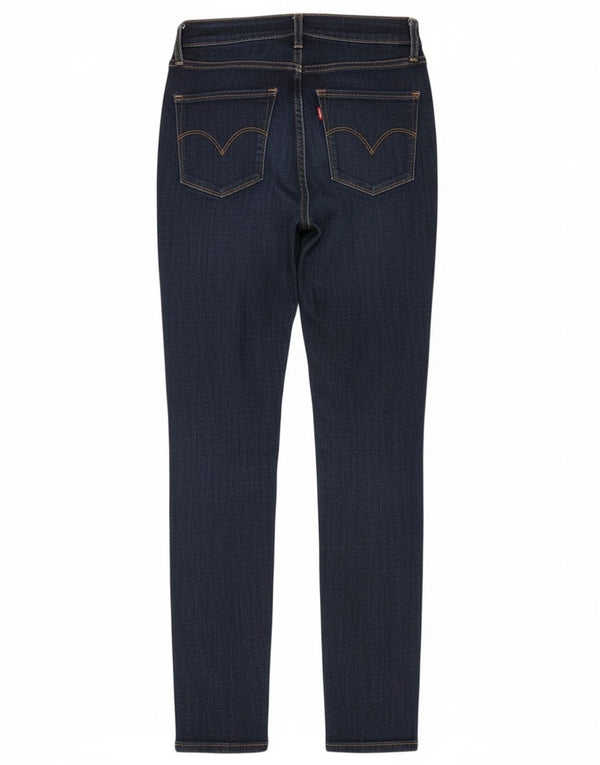 Женские джинсы скинни Levi's 721 с высокой посадкой W27 L32 Темно-синие, хлопок