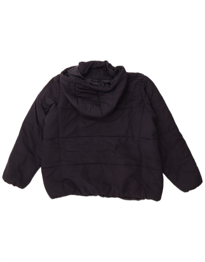 Женская стеганая куртка с капюшоном Marks & Spencer UK 18 XL Темно-синий полиэстер