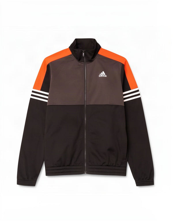 Мужская спортивная куртка Adidas UK 36/38, маленький черный полиэстер с цветными блоками
