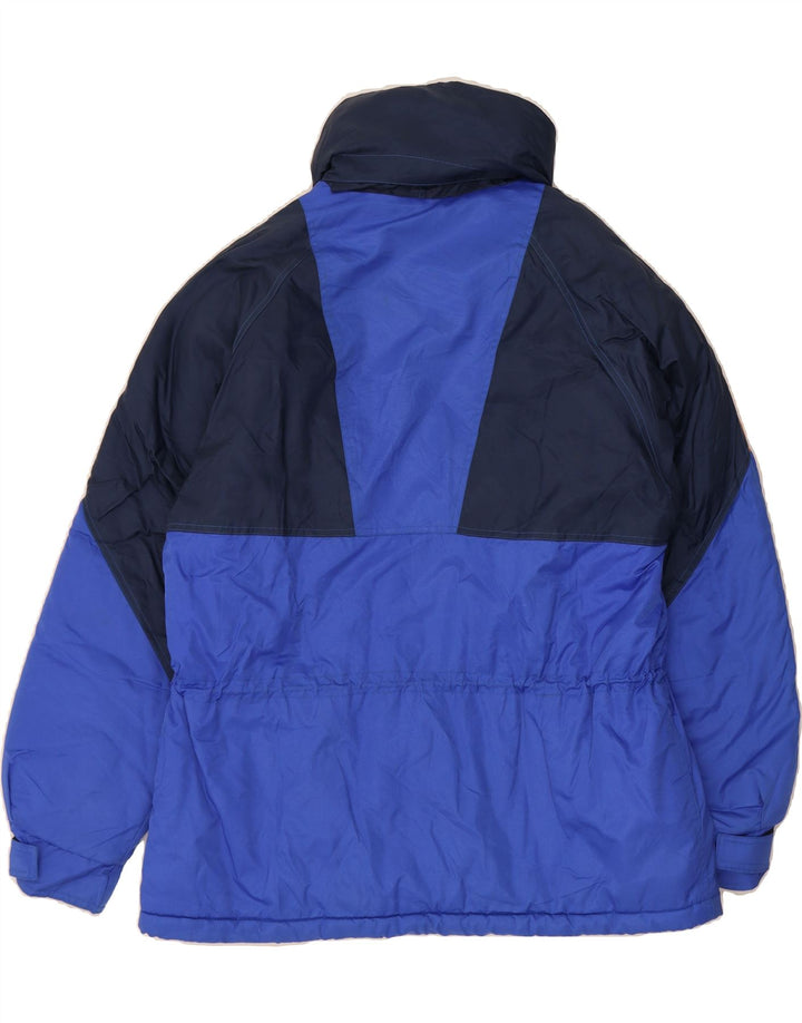 VINTAGE Mens Windbreaker Jacket IT 52 XL Blue Colourblock Polyamide Vintage Vintage and Second-Hand Vintage from Messina Hembry 