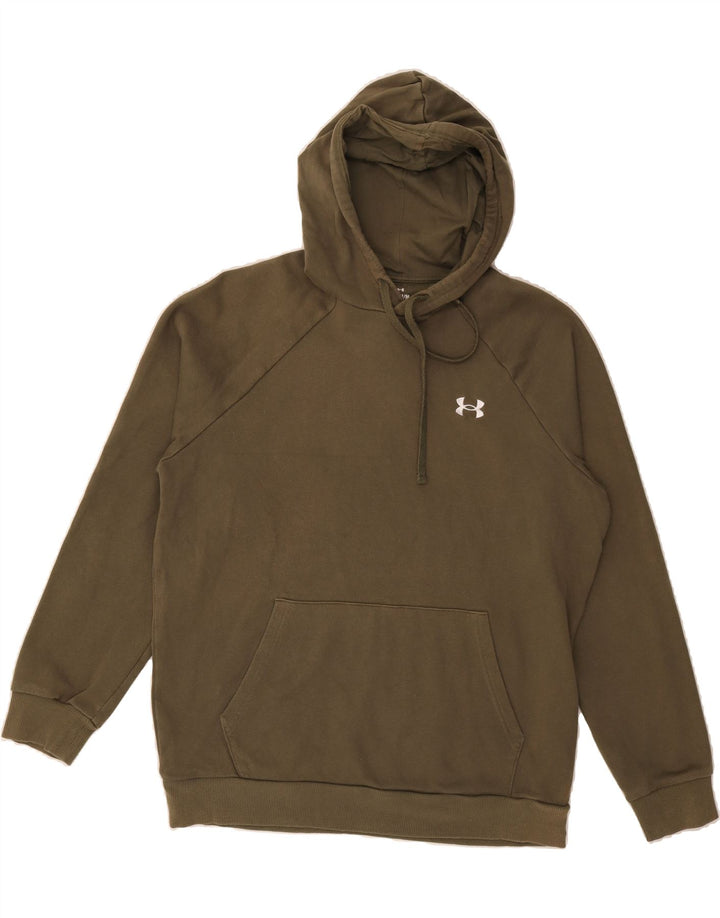 UNDER ARMOUR Mens Hoodie Jumper Medium Green Cotton Vintage Under Armour and Second-Hand Under Armour from Messina Hembry 
