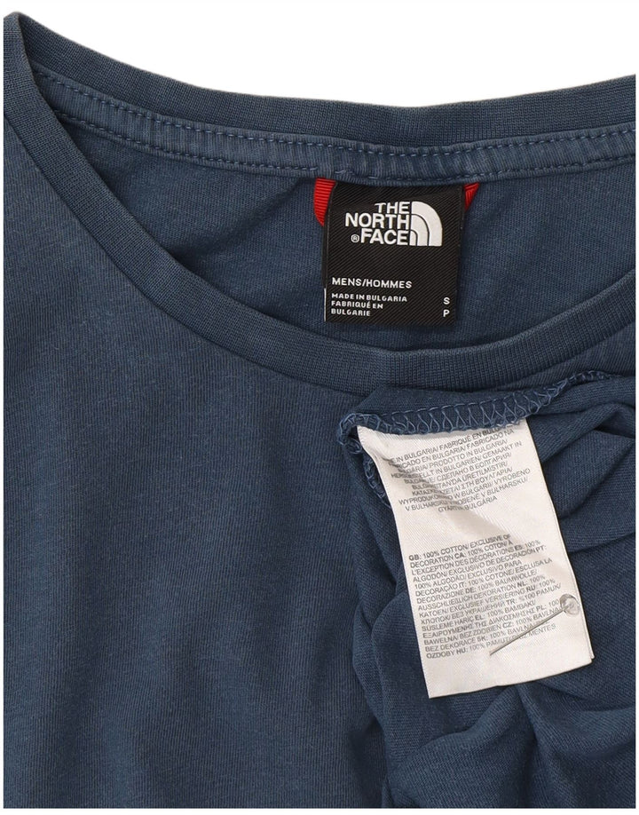Мужская футболка The North Face, маленький синий хлопок