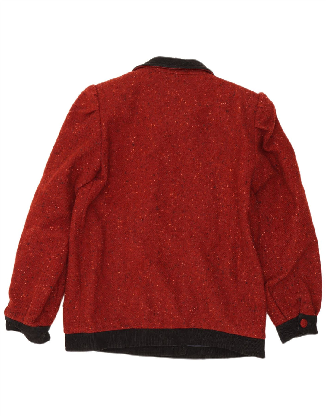 Винтажный женский бомбер UK 16, большой бордовый с крапинками