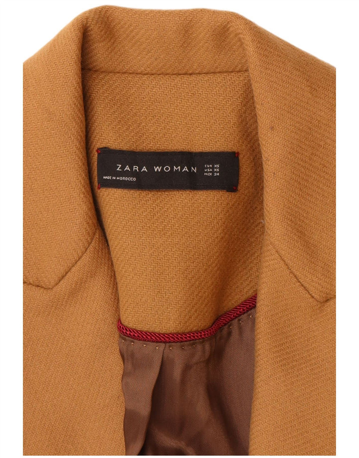 Женское пальто Zara UK 6 XS из коричневой шерсти