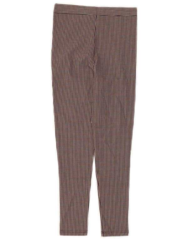 Женские узкие брюки ZARA среднего размера W28 L27, разноцветные с узором «гусиные лапки»