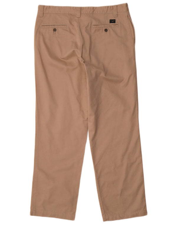 Мужские прямые брюки-чиносы Dockers цвета хаки W36 L31, бежевый хлопок