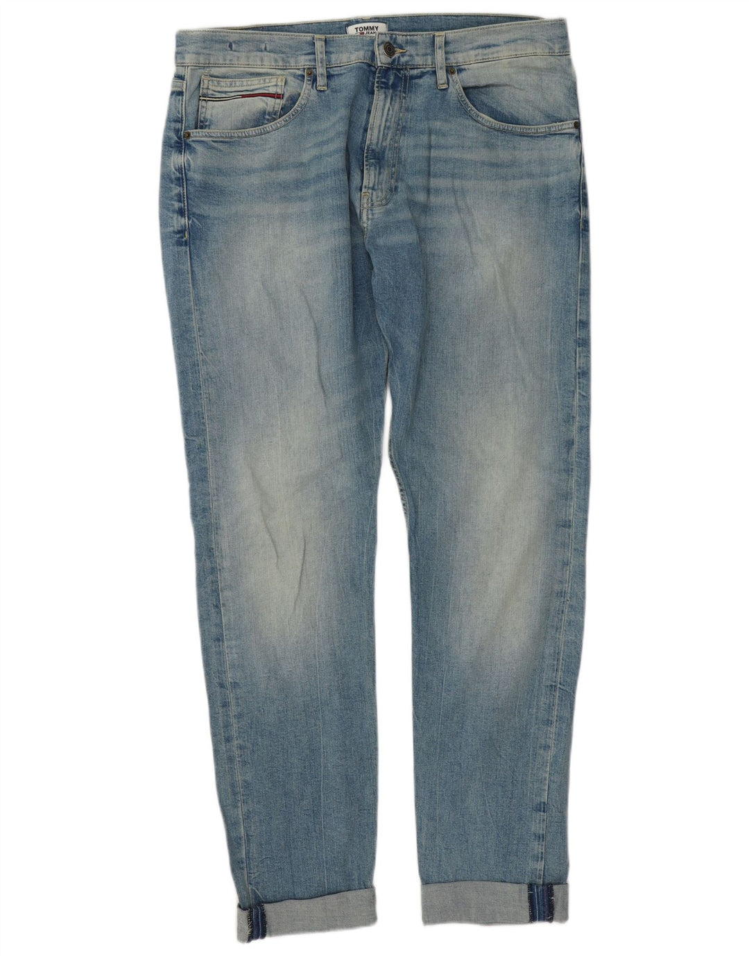 TOMMY HILFIGER Мужские прямые джинсы W34 L36 синие, хлопок