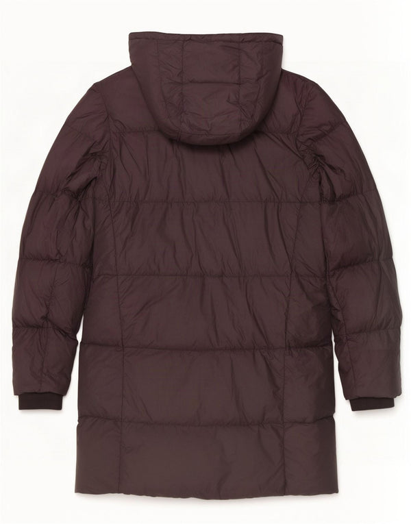 Женское стеганое пальто с капюшоном Jack Wills UK 8, маленький серый полиэстер