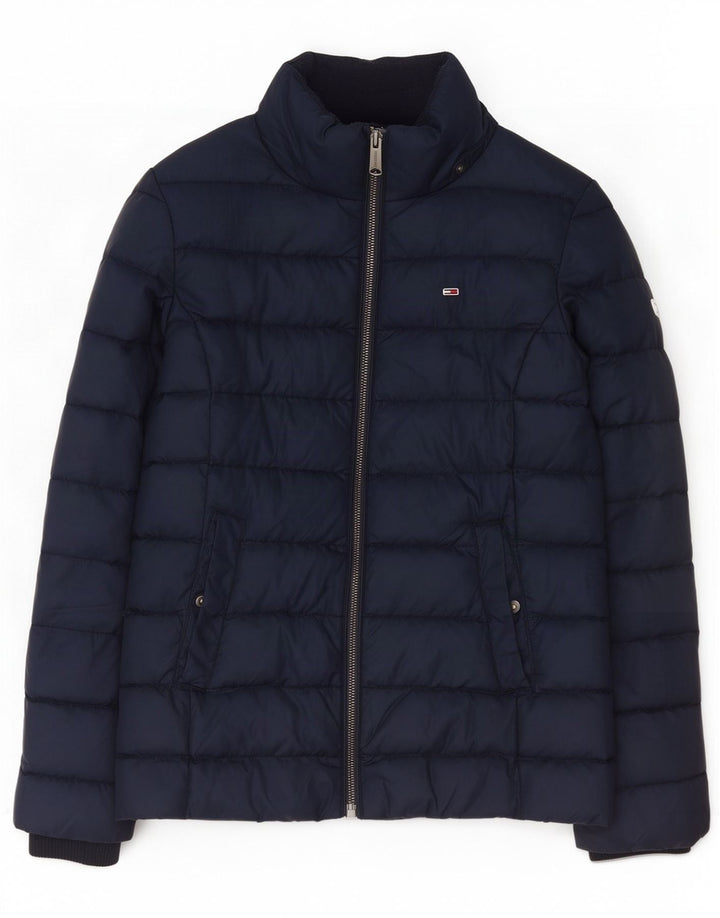 Женская стеганая куртка Tommy Hilfiger UK 12 Medium Navy Blue