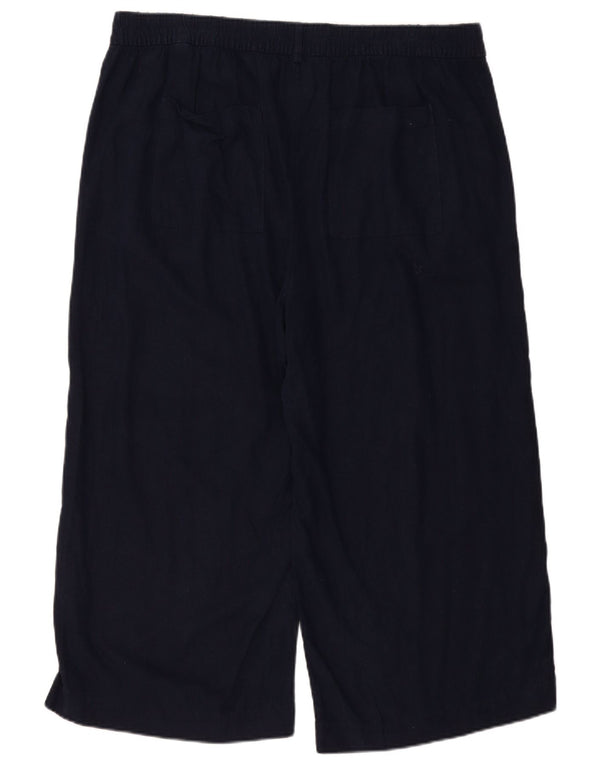 Женские капри Marks & Spencer UK 20 2XL W40 L23 Темно-синие льняные брюки