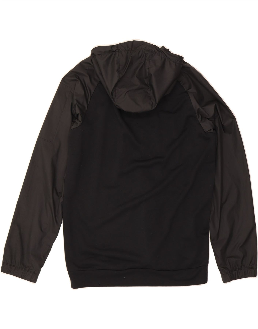 ADIDAS Womens Dri Fit Zip Hoodie Sweater UK 14 Medium Black Polyester Vintage Adidas and Second-Hand Adidas from Messina Hembry 