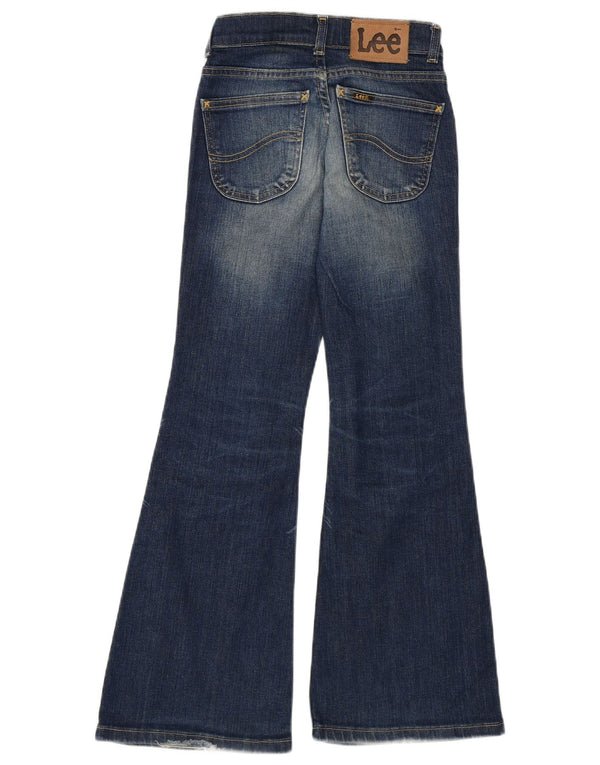 Расклешенные джинсы Lee для девочек кислотной стирки, 9–10 лет, W22 L27, синий хлопок