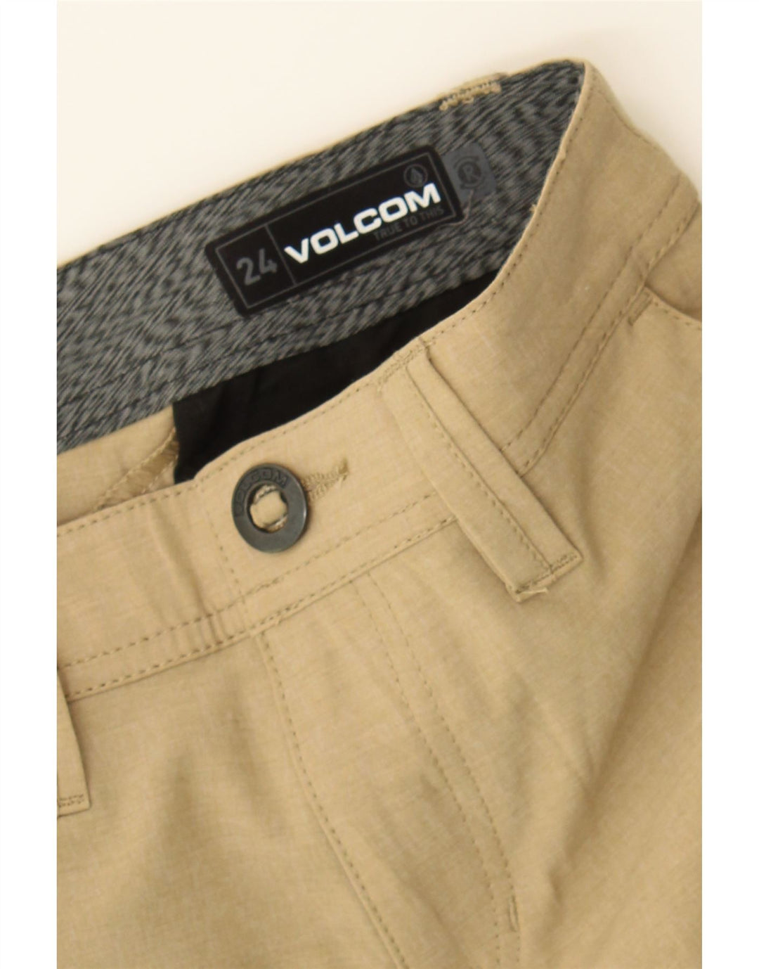 VOLCOM Boys Chino Shorts 9-10 Years W24 Beige Polyester Vintage Volcom and Second-Hand Volcom from Messina Hembry 