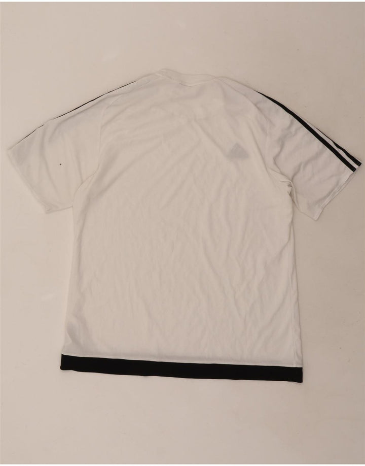 Adidas Мужская футболка Climalite Top XL Белый Полиэстер с цветными блоками