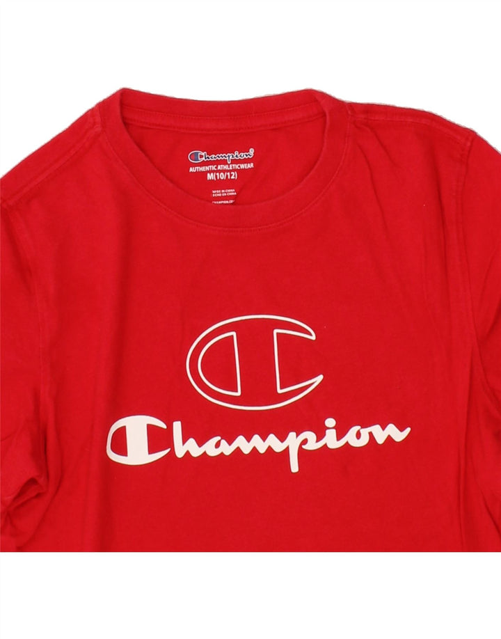 CHAMPION Boys Graphic T-Shirt Top 10-11 Years  Medium  Red Cotton Vintage Champion and Second-Hand Champion from Messina Hembry 