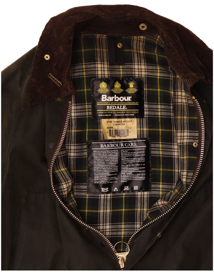 Мужская куртка из вощеного хлопка BARBOUR Bedale UK 38, средний хаки