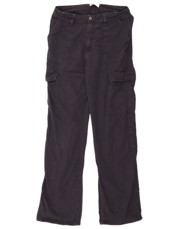 Женские прямые брюки карго Zara EU 38 Small W28 L31 Темно-синие