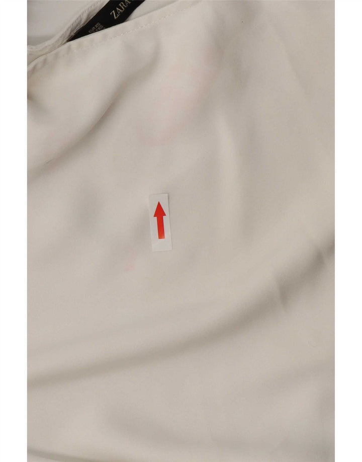 Женская блузка оверсайз Zara UK 6 XS, цветной белый цвет