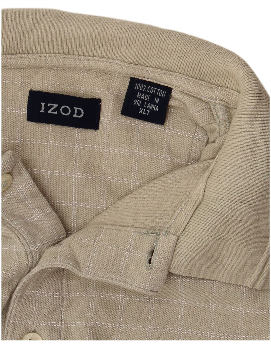 Мужская рубашка-поло Izod XL, зеленая, хлопковая с геометрическим рисунком