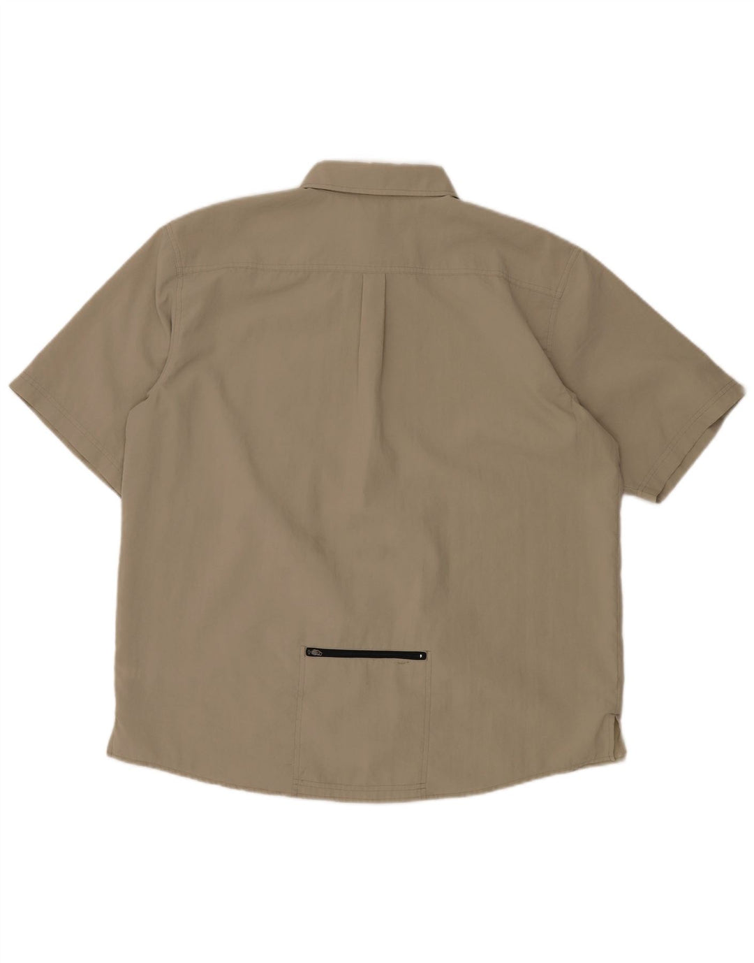 Мужская рубашка с коротким рукавом ADIDAS UK 46/48 XL, бежевый полиэстер