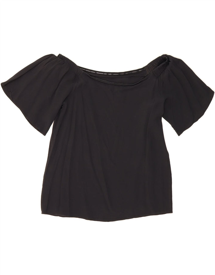 LUISA SPAGNOLI Womens Off Shoulder Blouse Top UK 14 Medium Black Vintage Luisa Spagnoli and Second-Hand Luisa Spagnoli from Messina Hembry 