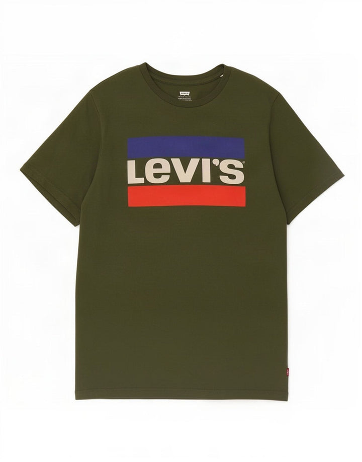Мужская футболка с рисунком Levi's, средний цвет, хаки, хлопок