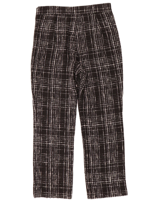 Женские прямые повседневные брюки Zara XS W24 L26, черные в клетку