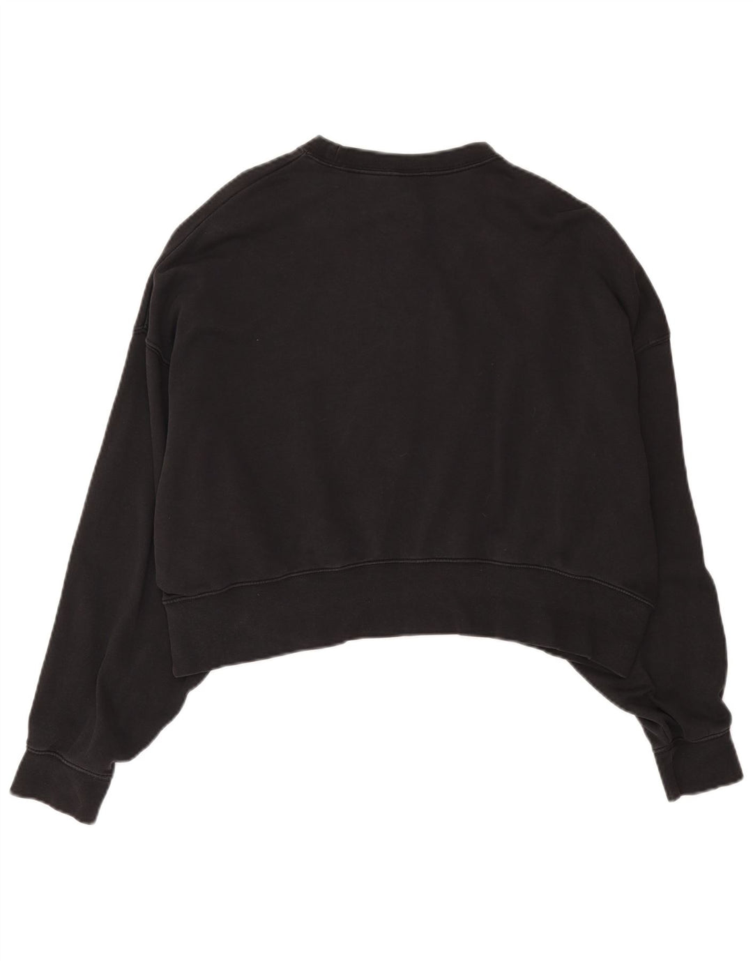 Женский укороченный свитшот оверсайз Nike UK 10, маленький черный хлопковый джемпер