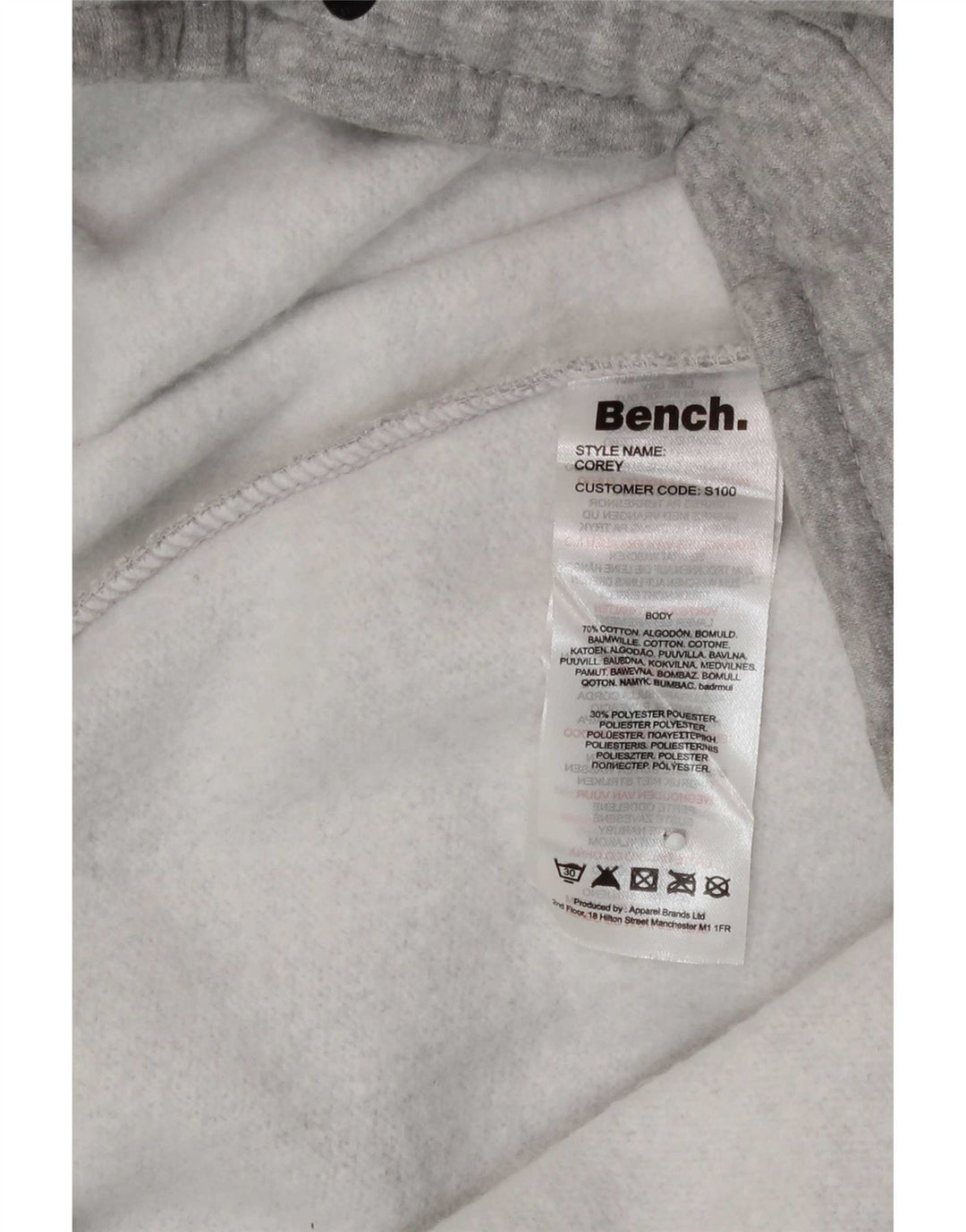 Женские спортивные брюки Bench с графическим рисунком UK 16, большие серые хлопковые брюки