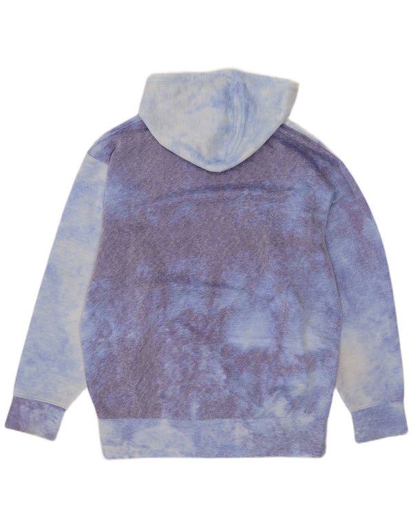 Мужской джемпер с капюшоном свободного покроя Nike Dri Fit XS, синий полиэстер тай-дай