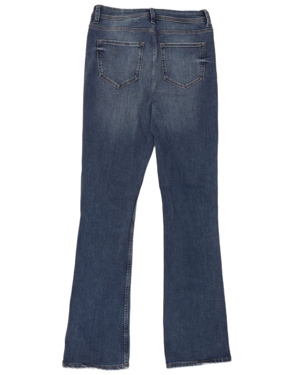 Женские длинные узкие расклешенные джинсы Marks & Spencer UK 12, средние W28 L32, синие
