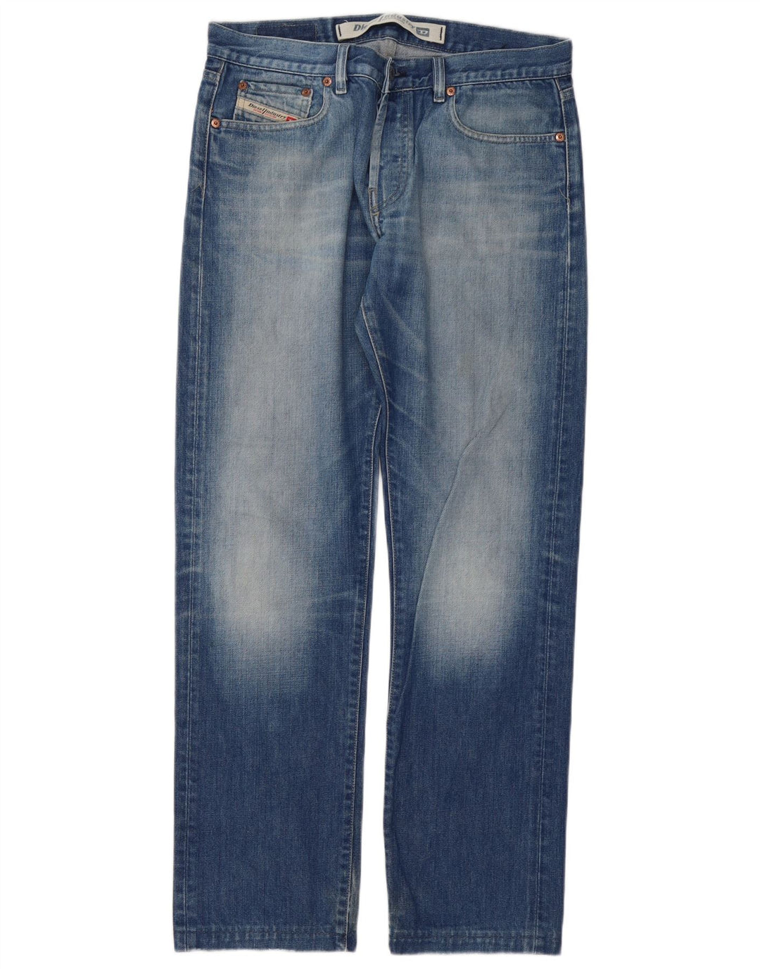 Джинсы Diesel женские прямые W32 L32 синие хлопок