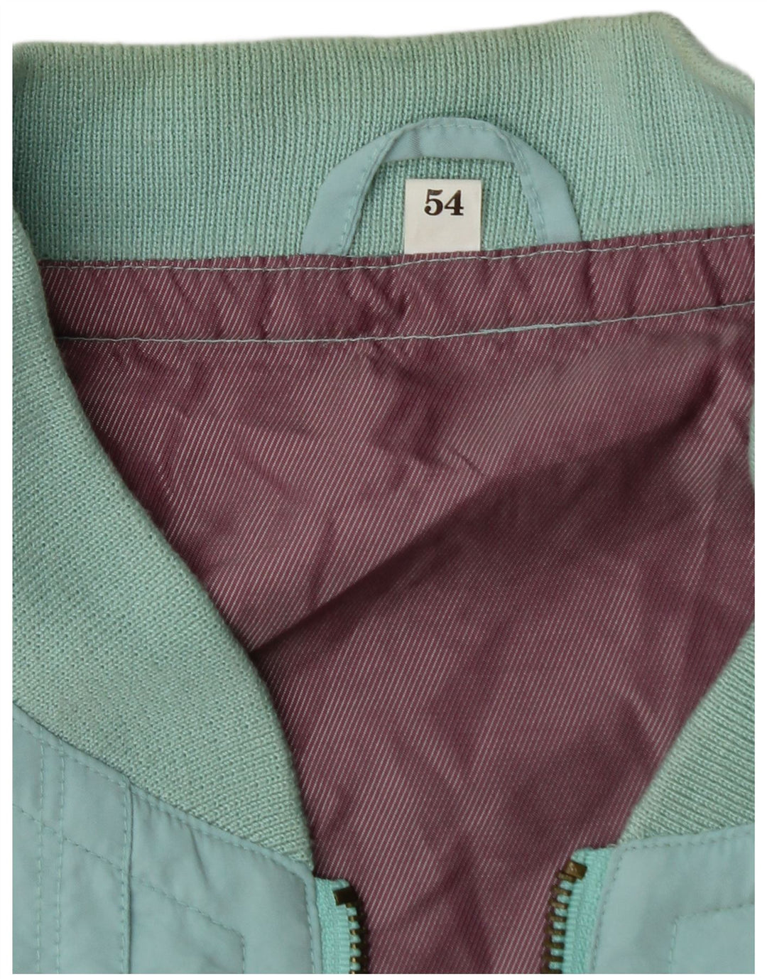 VINTAGE Mens Bomber Jacket IT 54 2XL Turquoise