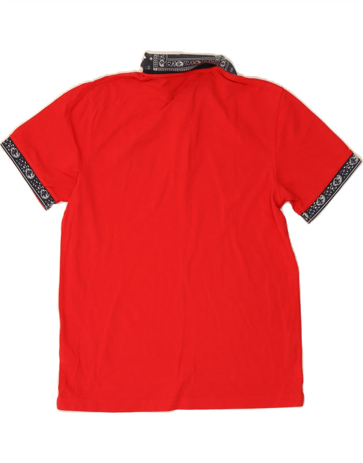 SUN68 Mens Polo Shirt Large Red Floral Cotton Vintage Sun68 and Second-Hand Sun68 from Messina Hembry 