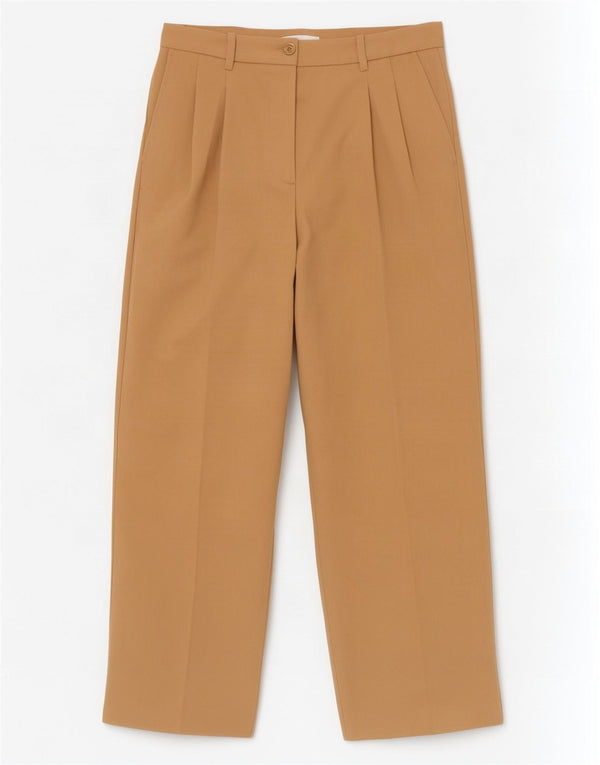 Zara Женские костюмные брюки с привязкой, средние W28 L31, бежевый полиэстер