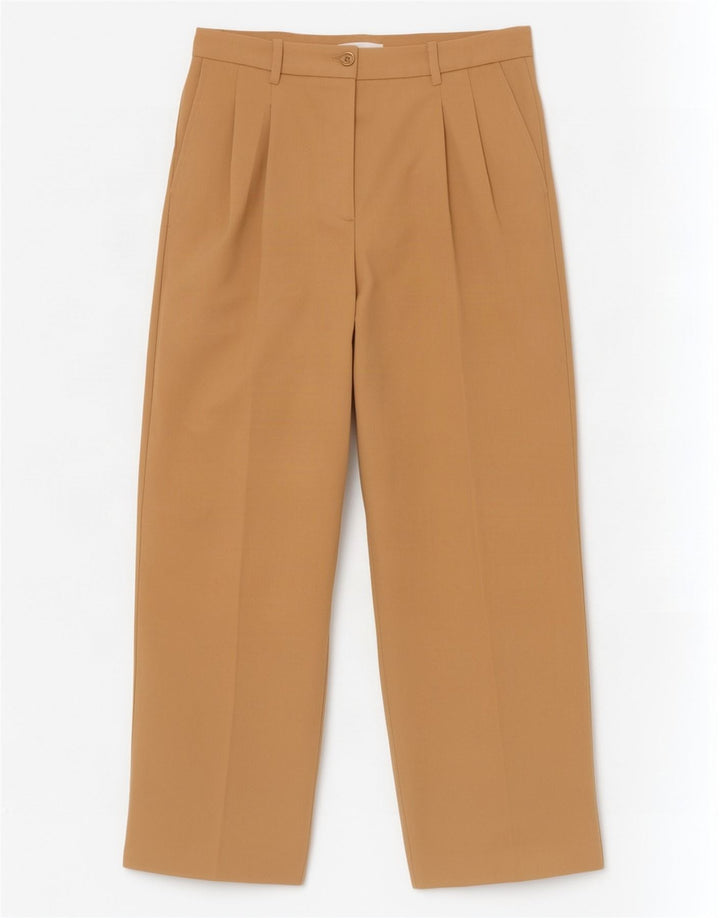 Zara Женские костюмные брюки с привязкой, средние W28 L31, бежевый полиэстер