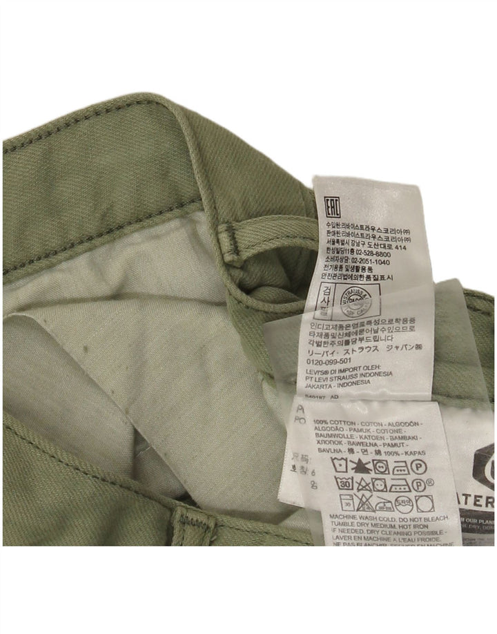 Женские прямые брюки карго Levi's W24 L28, зеленый хлопок
