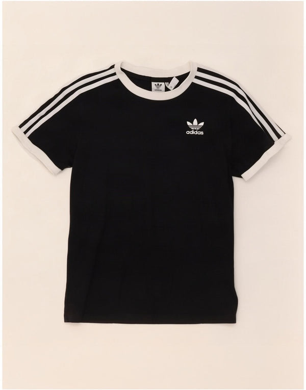 Женская футболка Adidas Top UK 8, маленькая, черная, хлопок