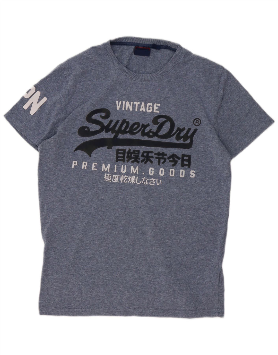 Мужская футболка с рисунком Superdry, большой синий хлопок