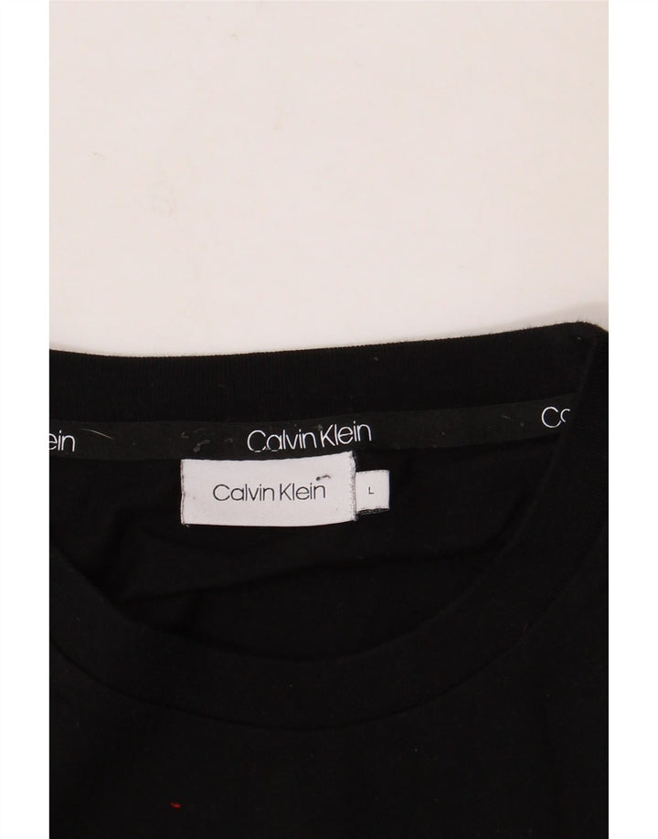 Мужская футболка с рисунком CALVIN KLEIN, большая черная
