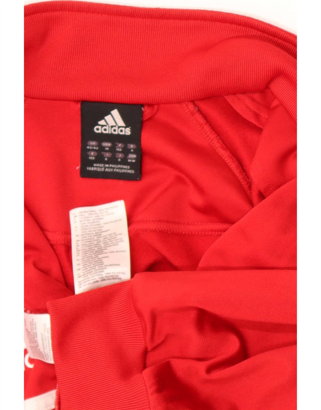 Мужская спортивная куртка Adidas UK 40/42, средний красный полиэстер с цветными блоками