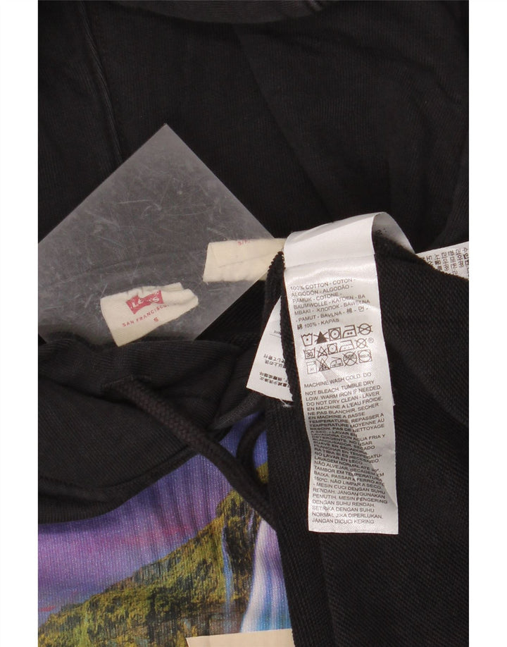 Мужской джемпер с капюшоном свободного кроя LEVI'S, маленький черный, хлопковый