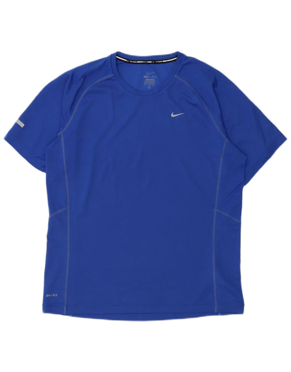 Мужская футболка Nike Dri Fit, большой синий полиэстер