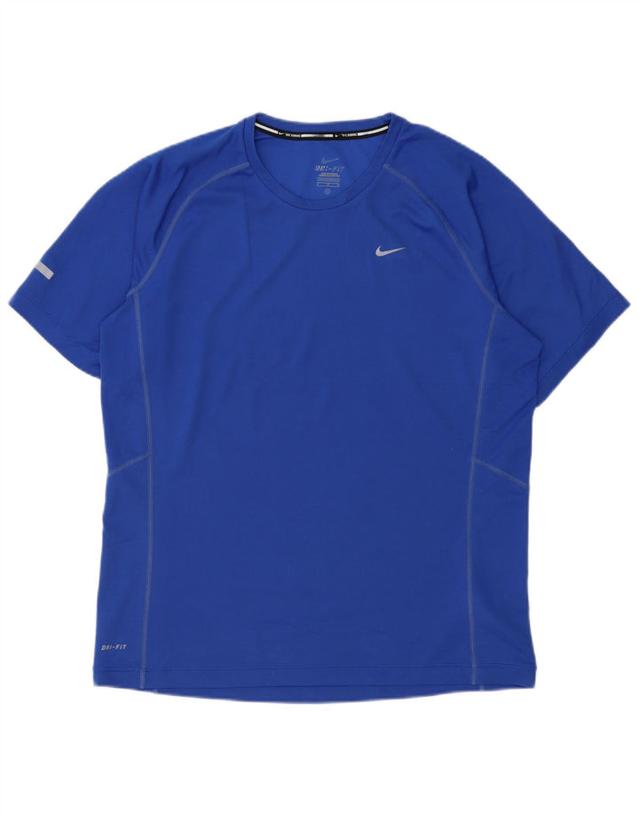 Мужская футболка Nike Dri Fit, большой синий полиэстер