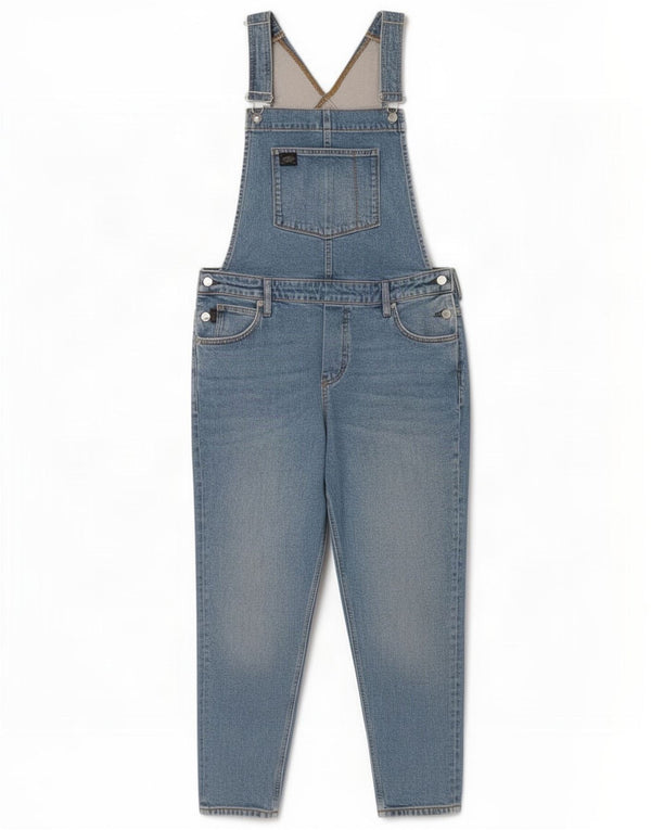 Джинсы женские комбинезоны Superdry UK 16, большие W36 L26, синие, хлопок