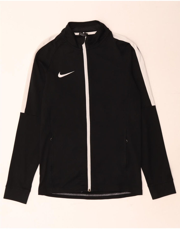 Мужская спортивная куртка Nike Dri Fit, маленькая черная полиэстер с цветными блоками