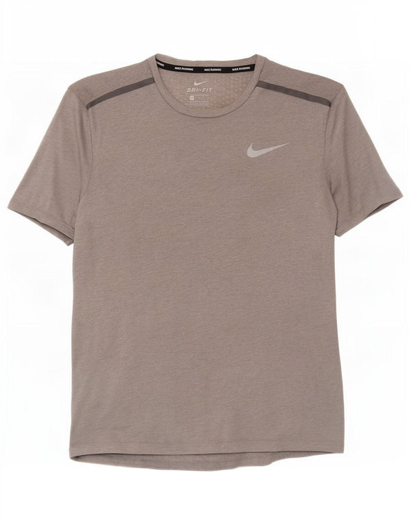 Мужская футболка Nike Dri Fit из полиэстера среднего серого цвета