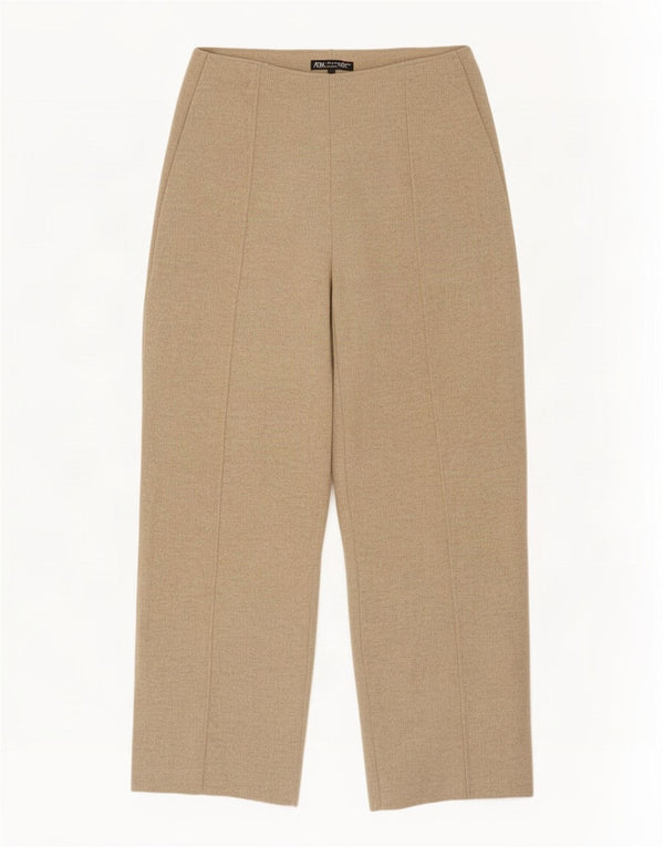 Zara Womens Tracksuit Trousers Medium Beige Polyester